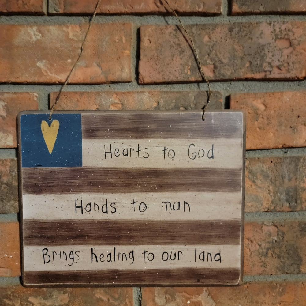 Hearts to God Hands to Man Sign